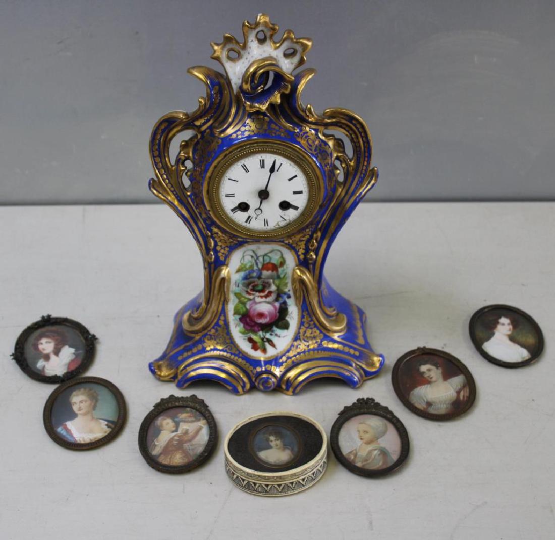 Antique Grouping To Inc A Sevres Style Clock and (1 of 8)