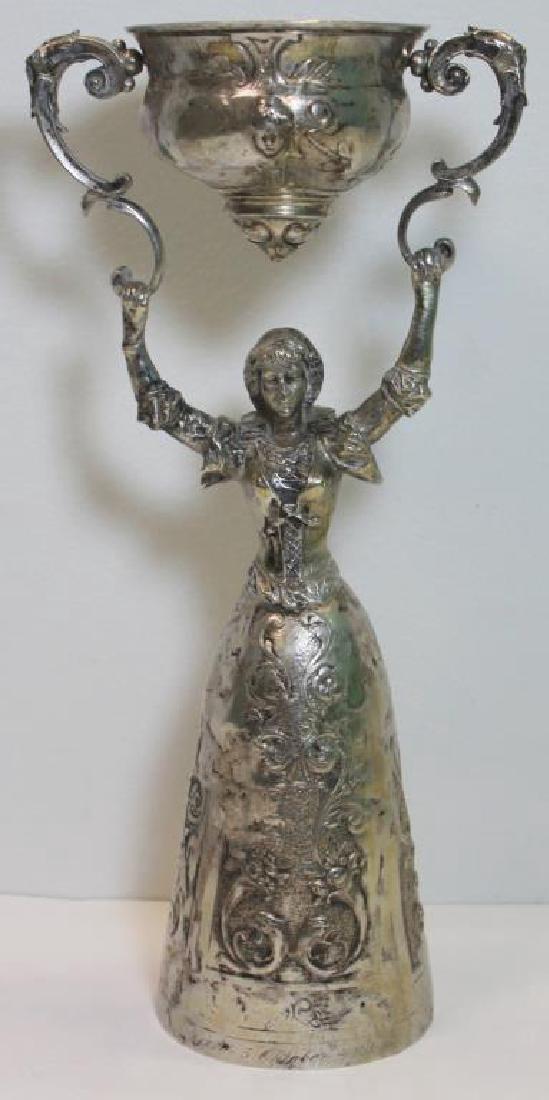 SILVER. German .800 Silver Wedding Wager Cup. (1 of 7)