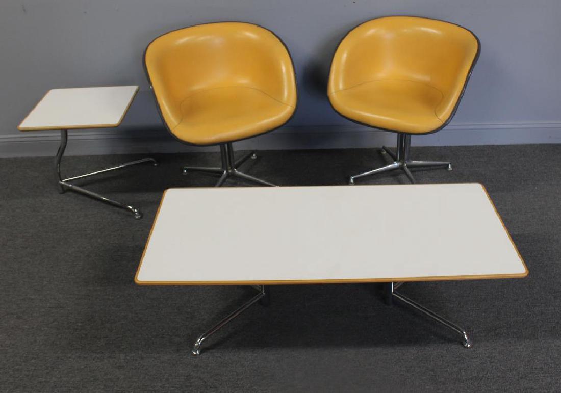MIDCENTURY. Pr of Eames : Chairs &  2  Tables (1 of 8)