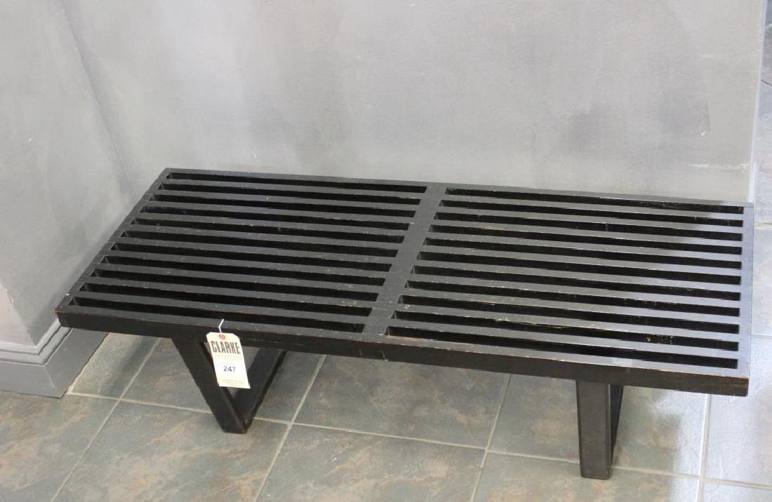 MIDCENTURY. George Nelson Black Slat Bench (1 of 5)