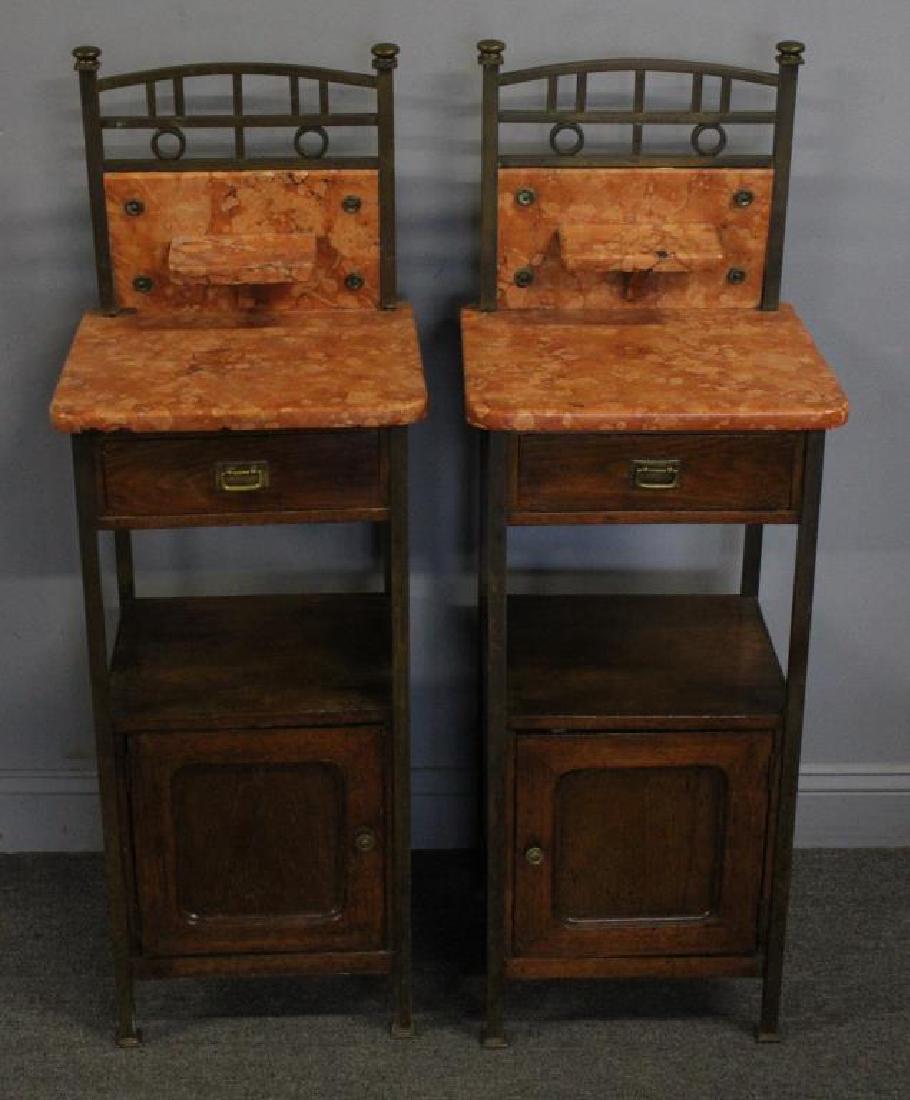 Pair Of Victorian Marble and Brass End Tables (1 of 5)