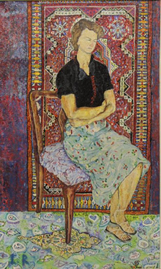 ILLEGIBLY, Signed. Oil on Canvas. (1 of 4)