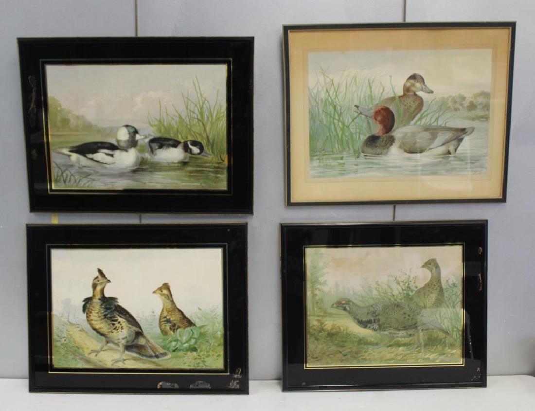 POPE Jr, A. Lot of 4 Lithographs Depicting Game (1 of 9)