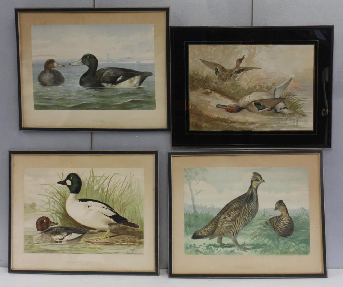 POPE Jr, A. Lot of 4 Lithographs Depicting Game (1 of 11)