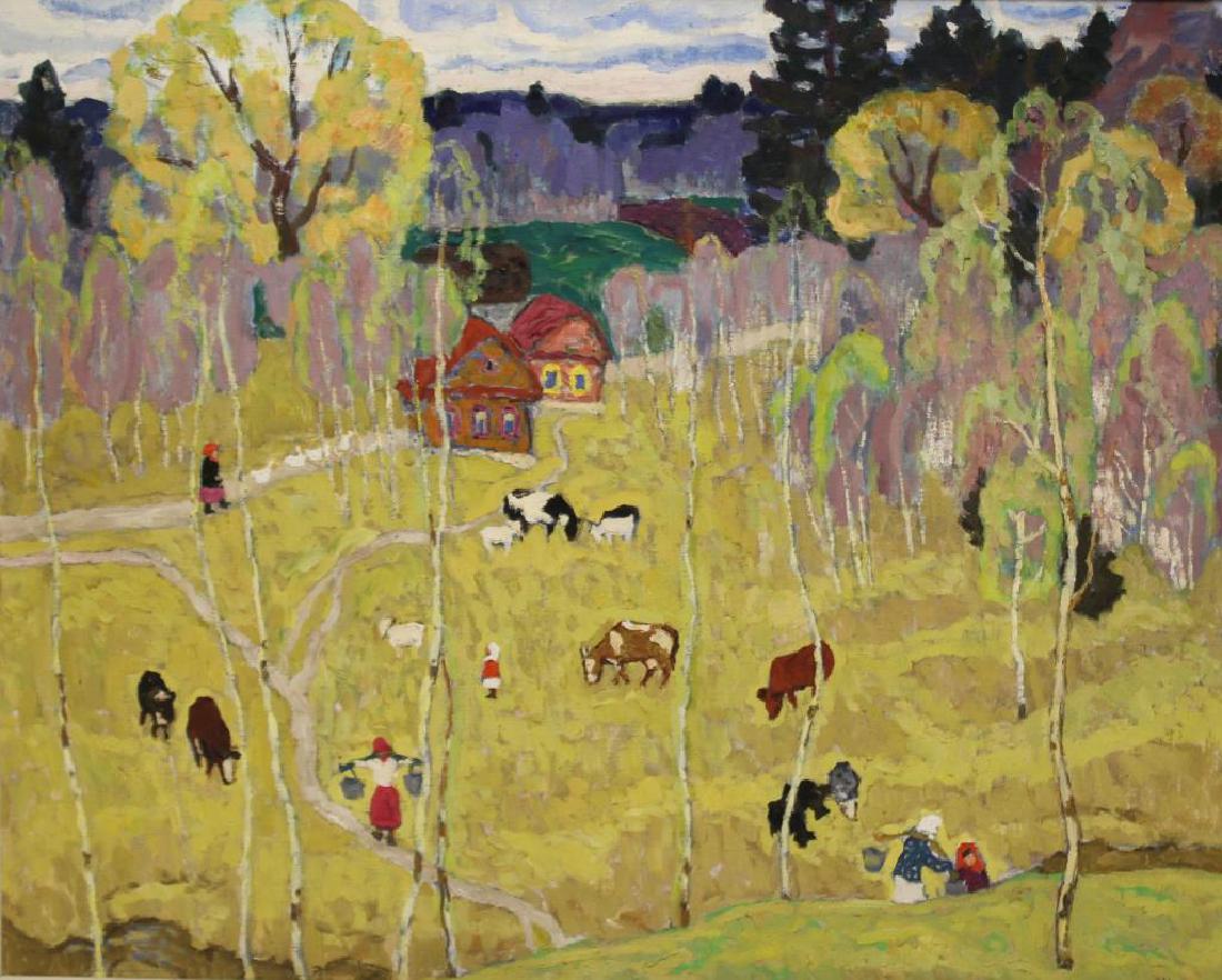 KOGAN, Moisey. Oil on Canvas. "Beginning of May". (1 of 8)