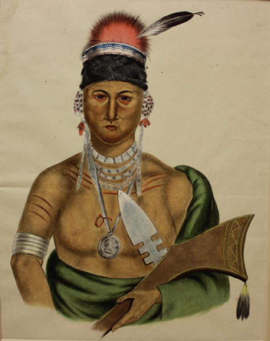 UNSIGNED. 2 Watercolors of Native Americans. (1 of 7)