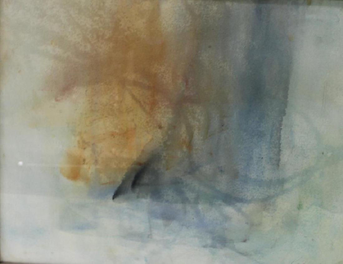 KEPHART. Watercolor. Abstract: Signed lower right. In a Heydenryk Frame. Possibly Jac Kephart and from a Clarke Auction Storage. Dimensions: 16" high x 19.5" wide.