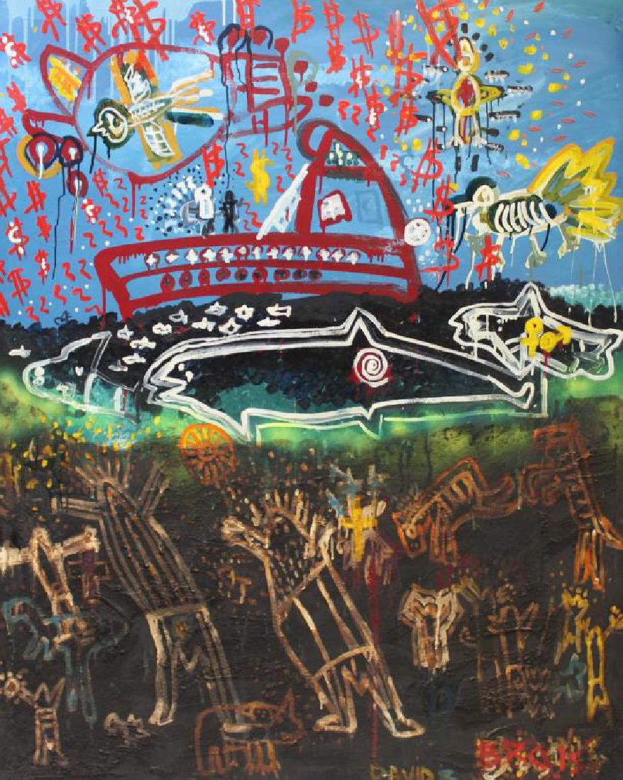 BROIS, David. Oil on Canvas. Fantasy Scene. (1 of 4)