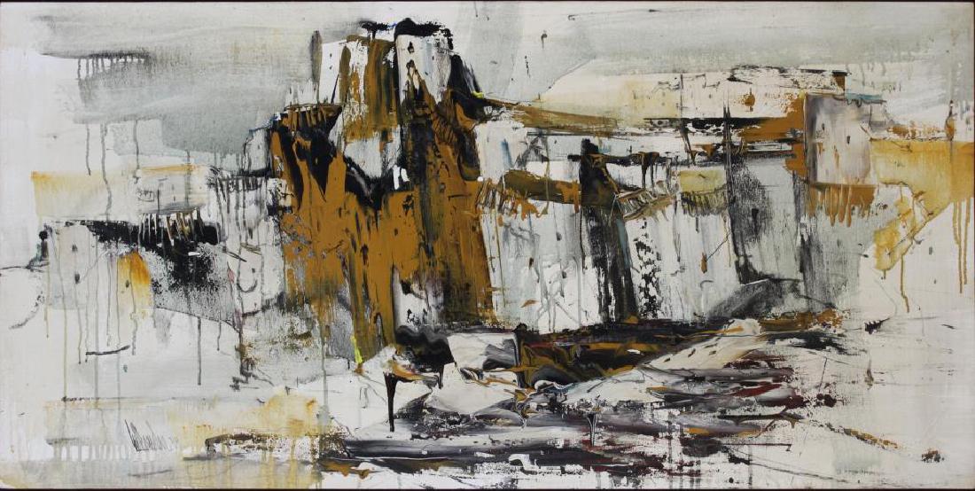 HOLLANDER, Gino. Oil on Canvas. Abstract Landscape (1 of 4)