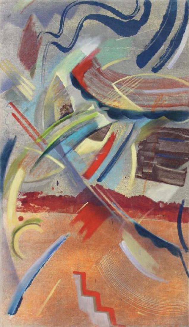 UNSIGNED. Oil on Canvas. Abstract. (1 of 3)