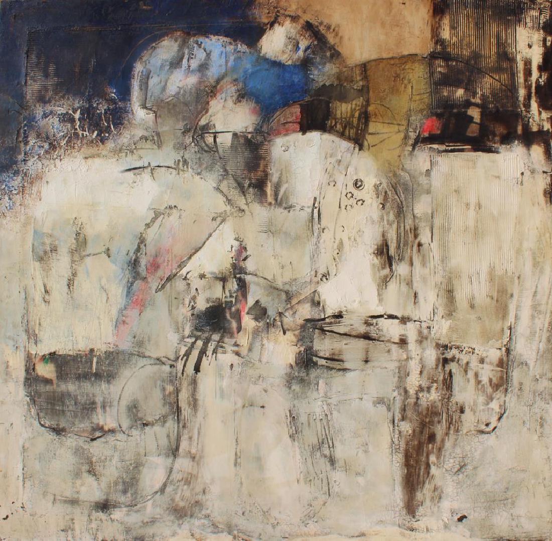 SANCHEZ, Juan. Oil on Canvas. Abstract. (1 of 5)