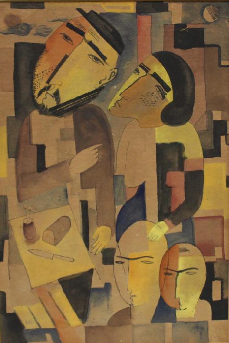 ADLER. Signed Ink and Watercolor . (1 of 4)