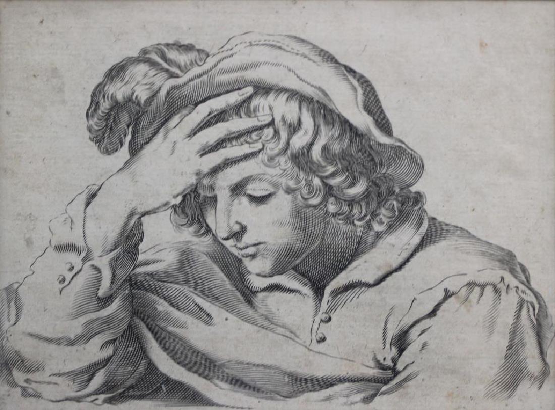 UNSIGNED. Engraving. Old Master Figure. (1 of 3)