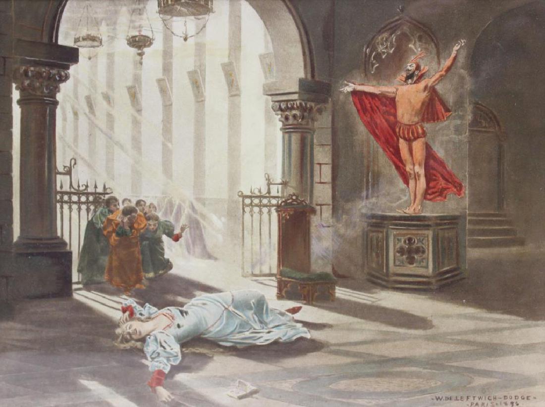 DE LEFTWICH-Dodge, W. Gouache. Fantasy Scene. 1896 (1 of 4)
