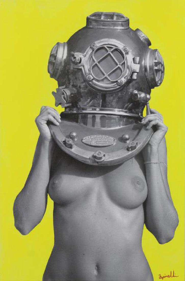 SPINELLI, Victor. "Diver Up Yellow Fever" Acrylic (1 of 7)
