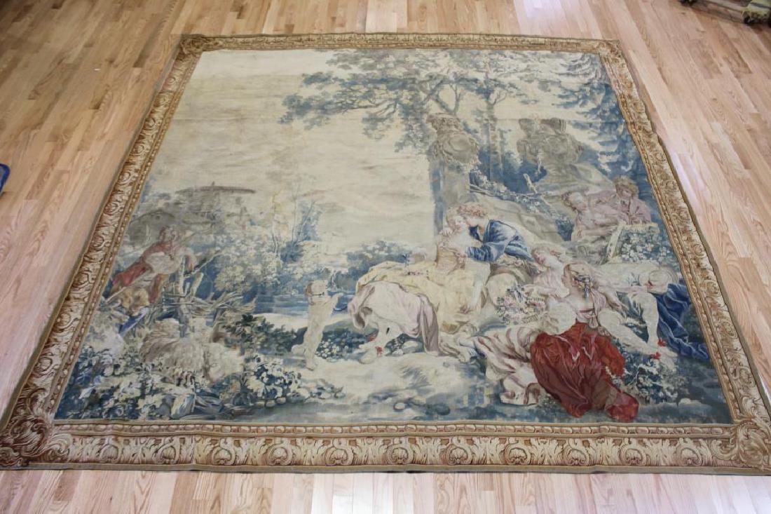 Magnificent  Signed Antique Continental Tapestry (1 of 12)