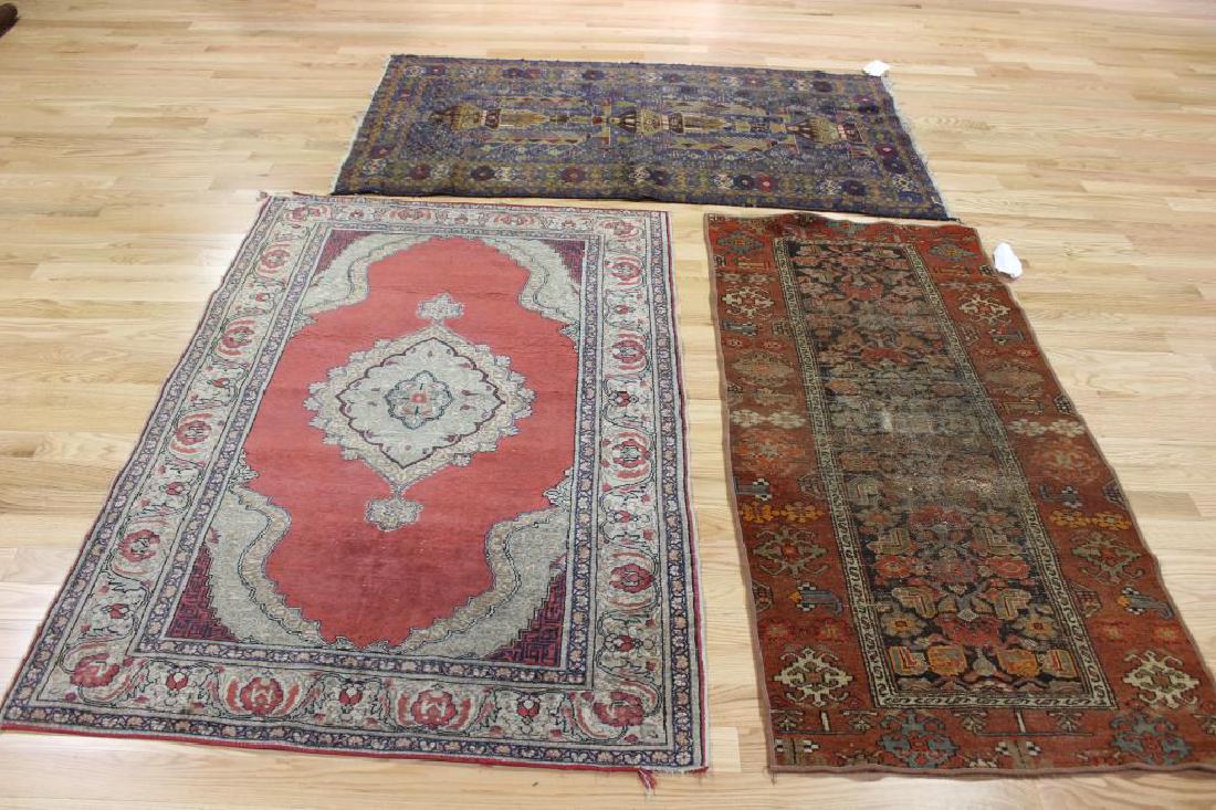 3 Antique and Finely Hand Woven Area Carpets. (1 of 9)