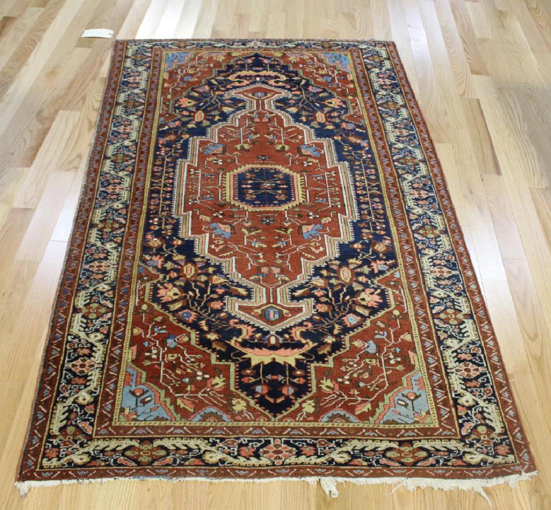 Antique and Finely Woven Sarouk Style Area Carpet. (1 of 5)