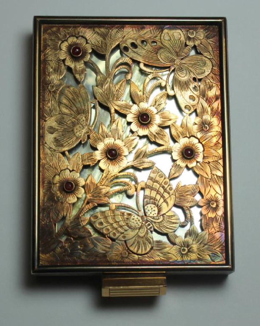 STERLING. Boucheron Silver and Ruby Compact. (1 of 11)