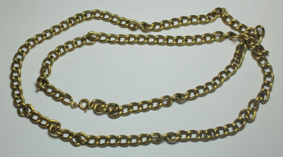 JEWELRY. Italian 18kt Gold Chain Link Necklace. (1 of 4)