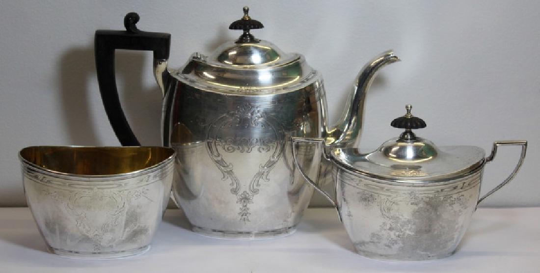 STERLING. Chester Billings & Son Sterling Tea Set. (1 of 8)