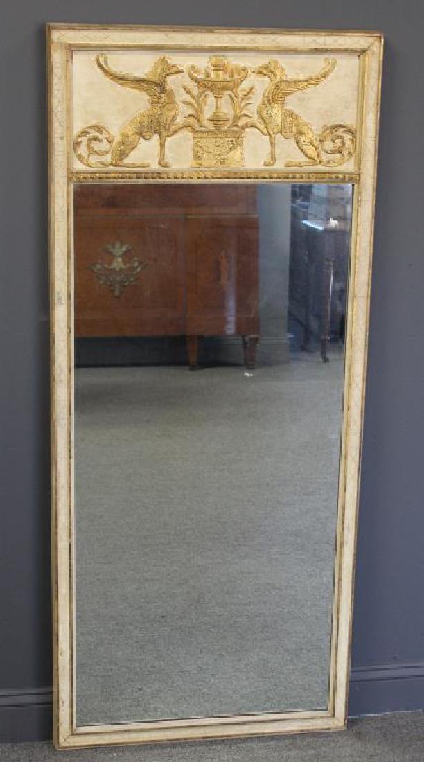 Carved and Gilt Classical Style Trumeau Mirror. (1 of 4)