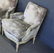 Pair of Down Filled Louis XVI Style Arm Chairs. - 2