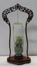 Hanging Jade Vase With Cover and Stand .