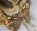 Pair Of Antique 4 Arm Gilt Bronze Lyre Form - 6