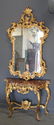 Antique Rococo Carved Giltwood and Marbletop.