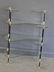 Signed Glass Etagere With Patinated and Gilt Metal