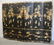 Antique Lacquered and Paint Decorated Screen with