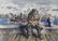 WOLCHONOK, Louis. Watercolor. Man with Tugboat.