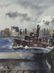 WOLCHONOK, Louis. Watercolor. Man with Tugboat. - 4