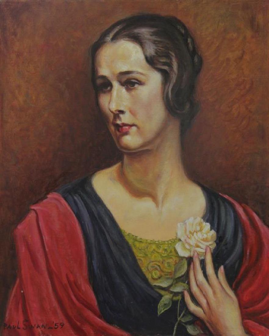 SWAN, Paul. Oil on Canvas. Portrait of a Woman (1 of 6)