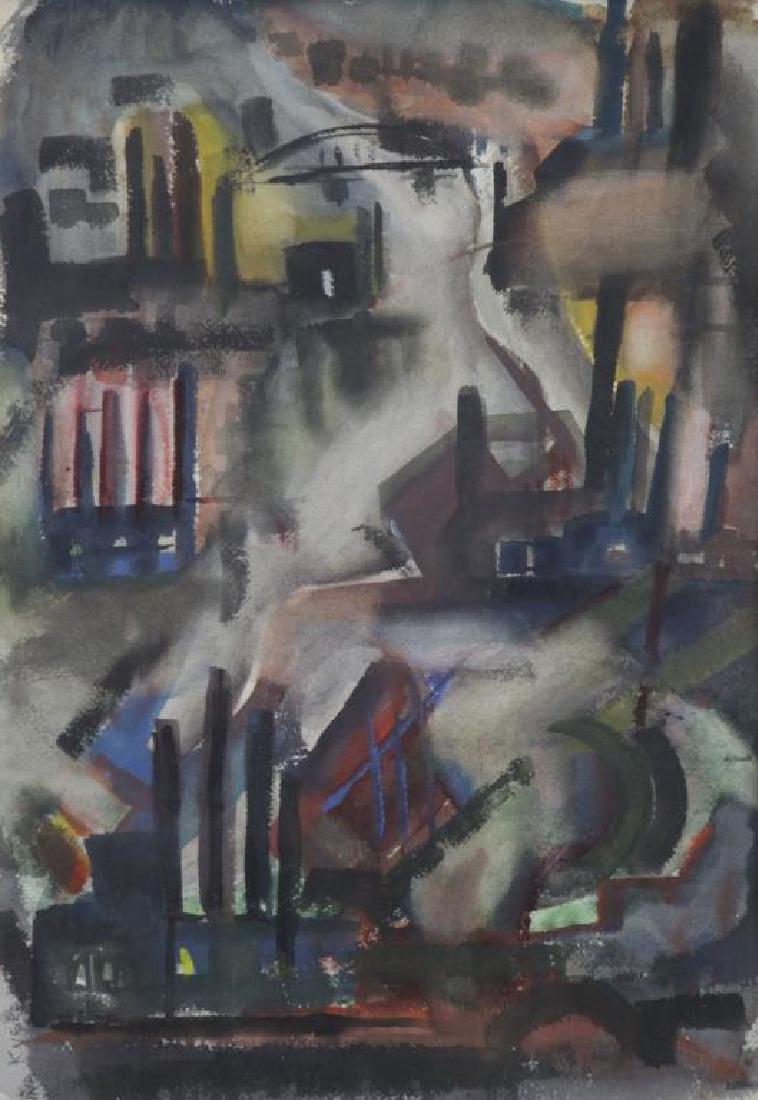 KNEE, Gina. Watercolor on Paper. "Near Pittsburg" (1 of 6)