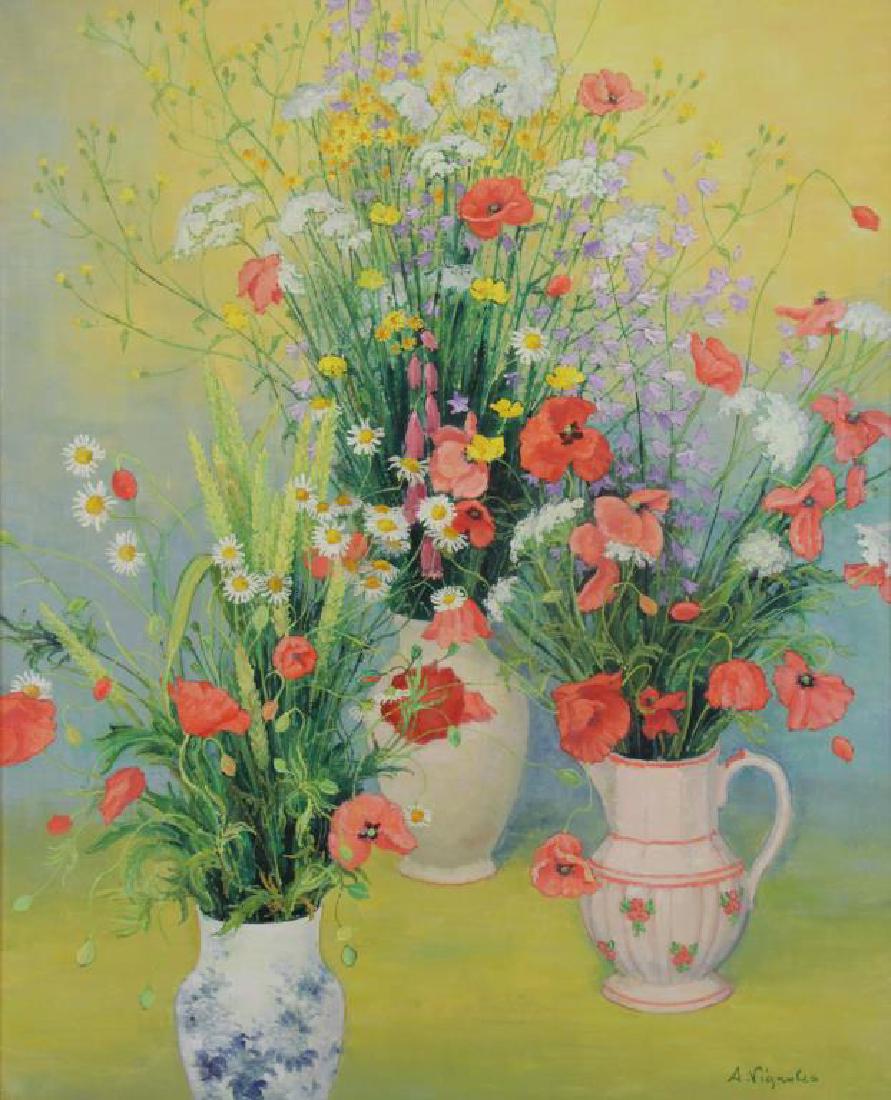 VIGNOLES, Andre. Oil on Canvas. "Les Epis de Bl" (1 of 9)