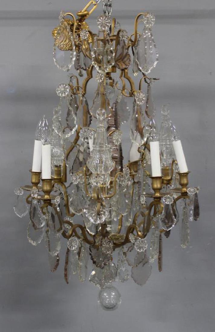 Attributed To BACCARAT Gilt Bronze and Crystal (1 of 6)