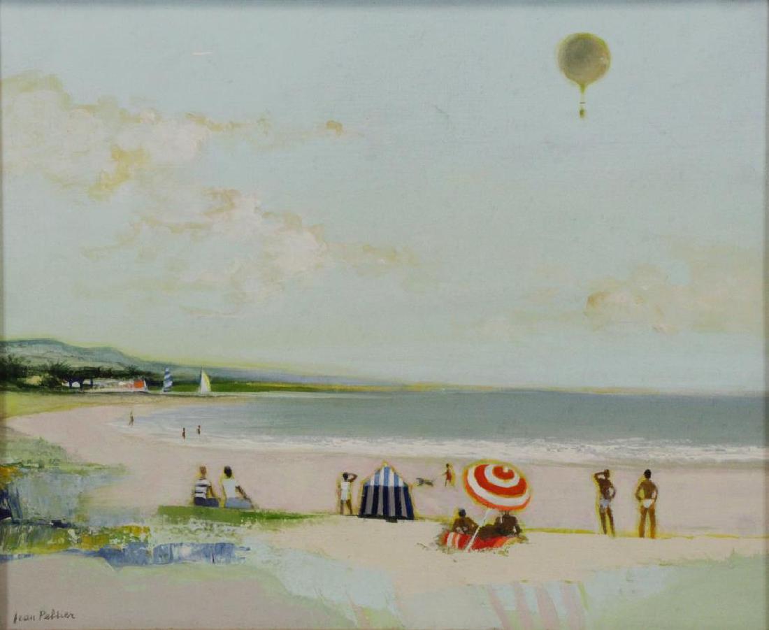 PELTIER, Jean. Oil on Board. "Notre Plage Favorite (1 of 8)