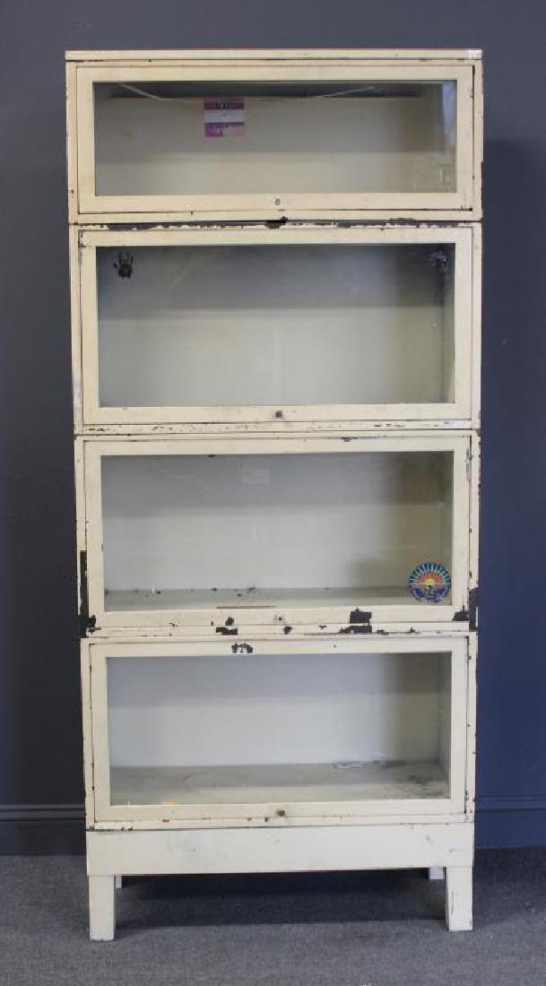 Enameled Industrial Metal Barristers Bookcase. (1 of 5)