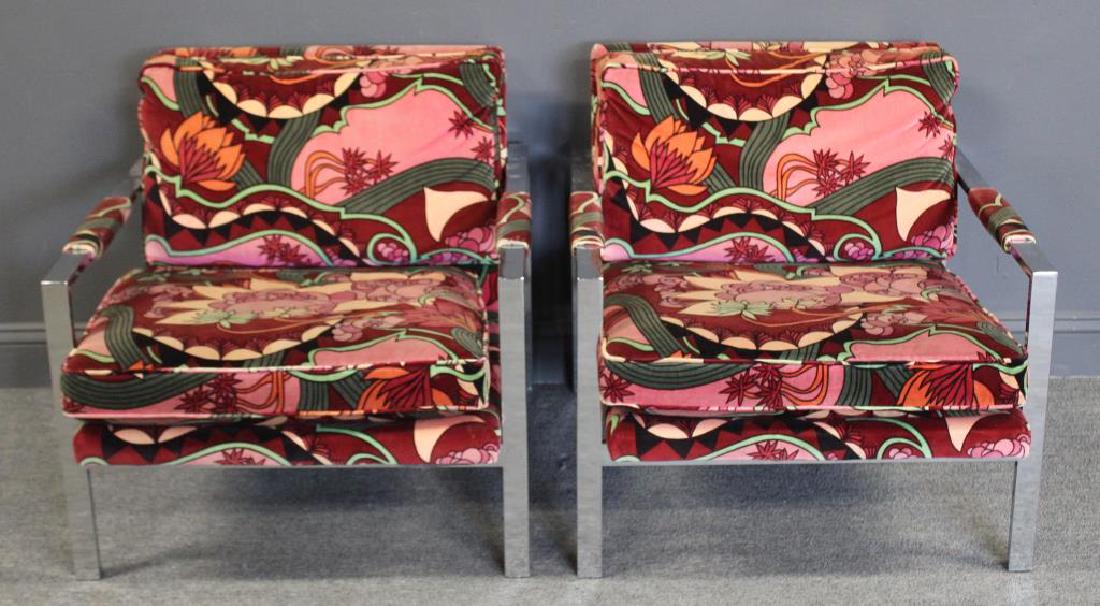 MIDCENTURY. Pair of Milo Baughman Chrome Armchairs (1 of 5)