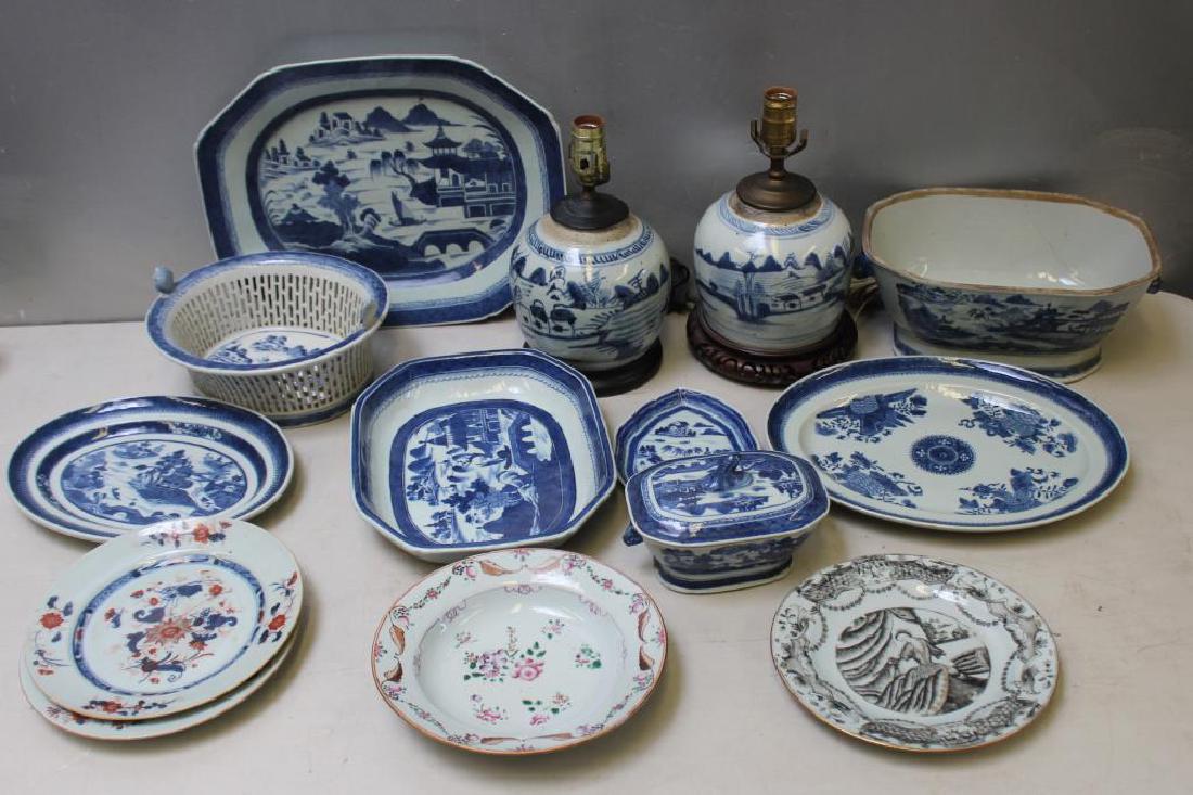 Large Lot Of Antique Canton and Export Porcelain. (1 of 8)