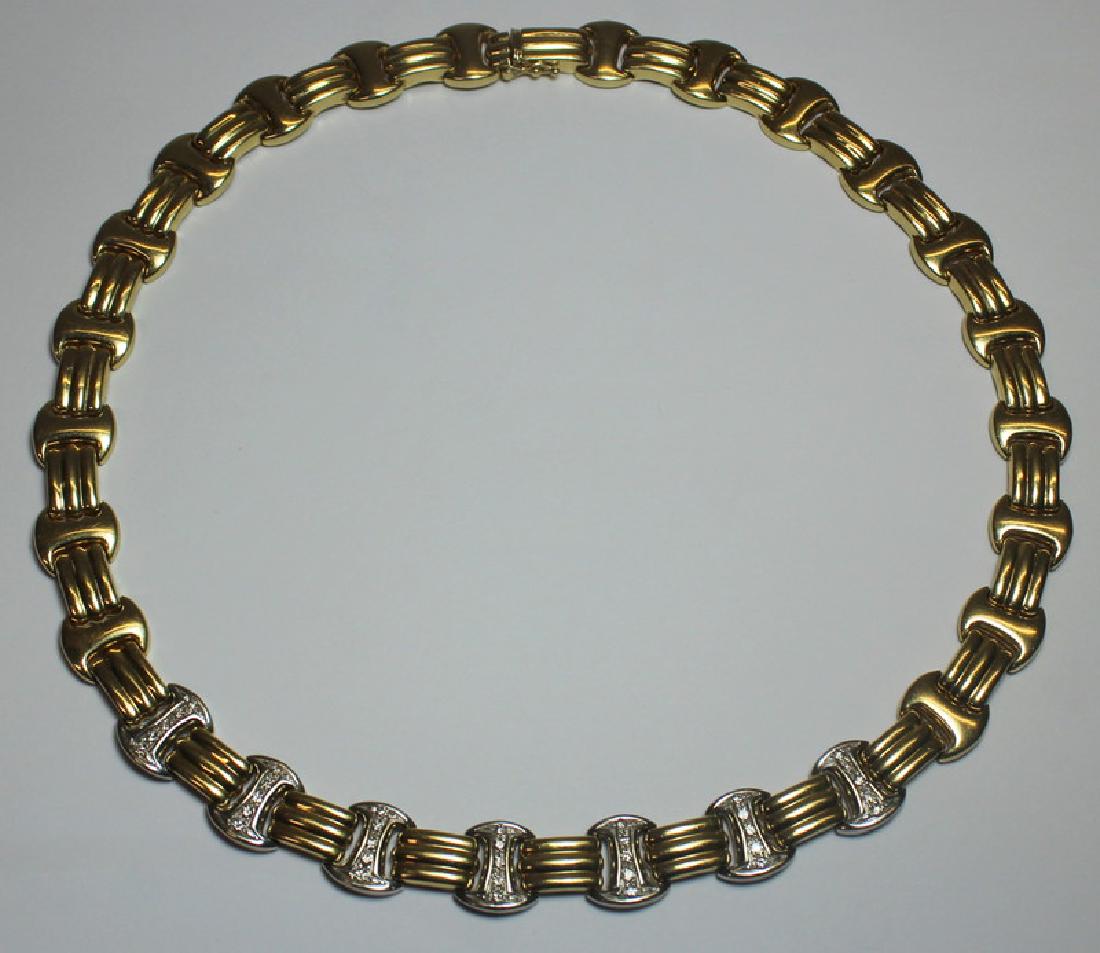 JEWELRY. 14kt Gold and Diamond Necklace. (1 of 8)