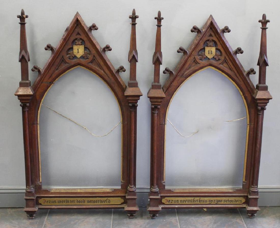 2 Gothic Cathedral Style Carved Frames. (1 of 6)