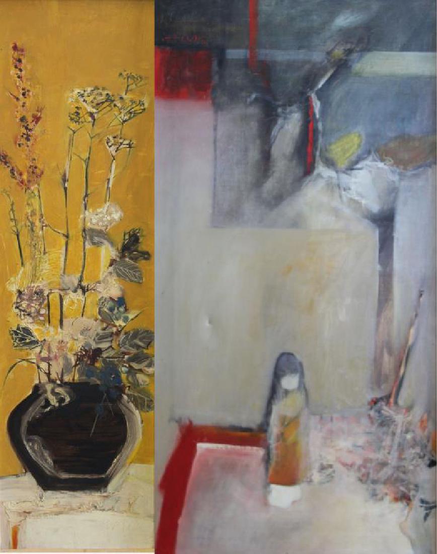 DINH, Vo. Lot of Two Oil Paintings. (1 of 12)
