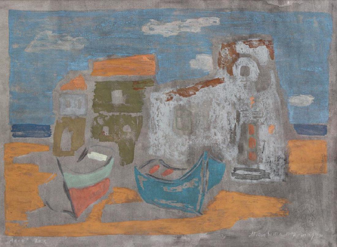 SIMA, Miron. Gouache. "Acco". (1 of 5)