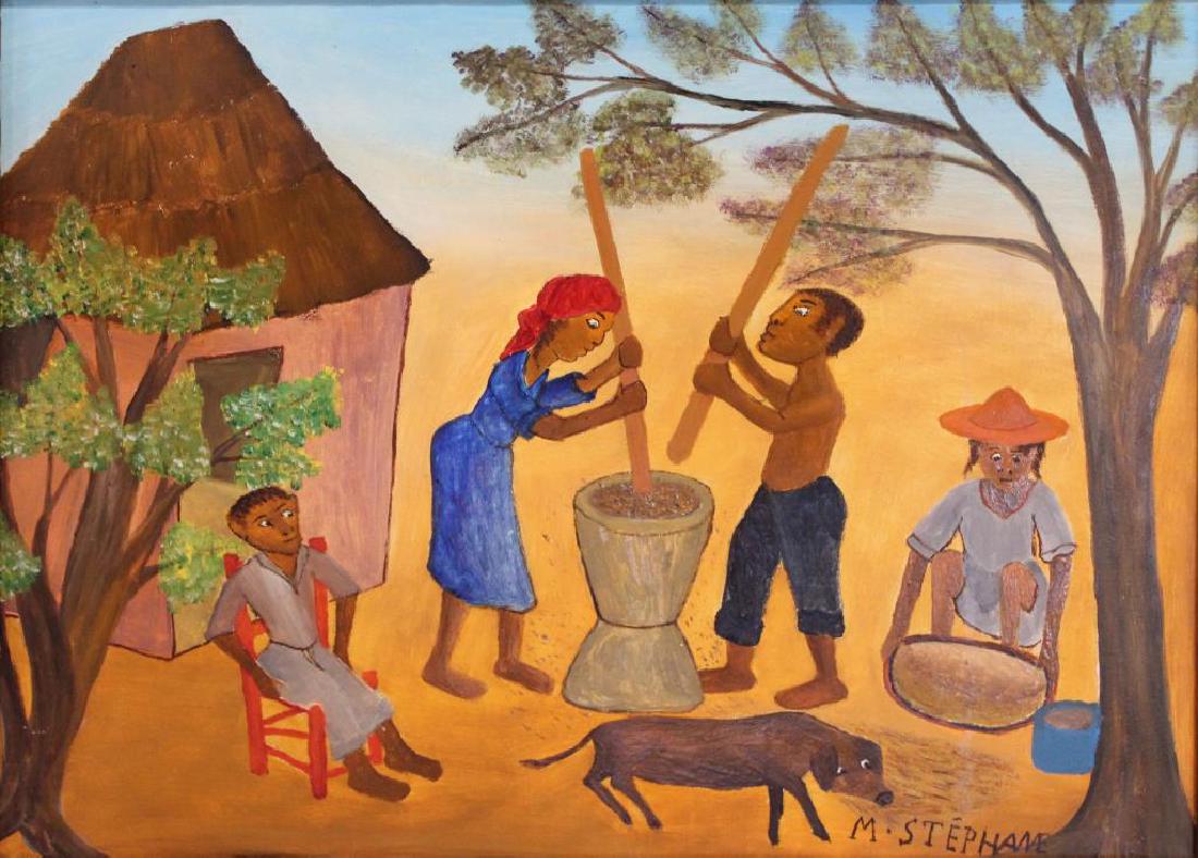 STEPHANE, Micius. Oil on Board. Figures at Mortar (1 of 5)