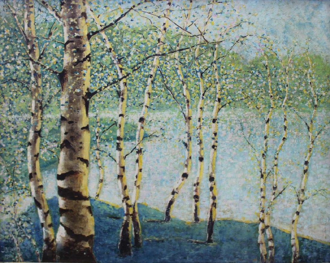 LAMB. J.W. Oil on Board. Woodland Landscape. (1 of 5)