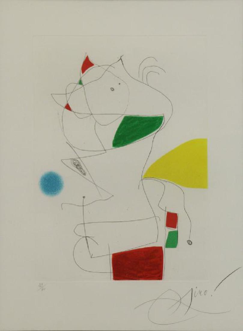 MIRO, Joan. Etching & Aquatint "Homage a San (1 of 5)