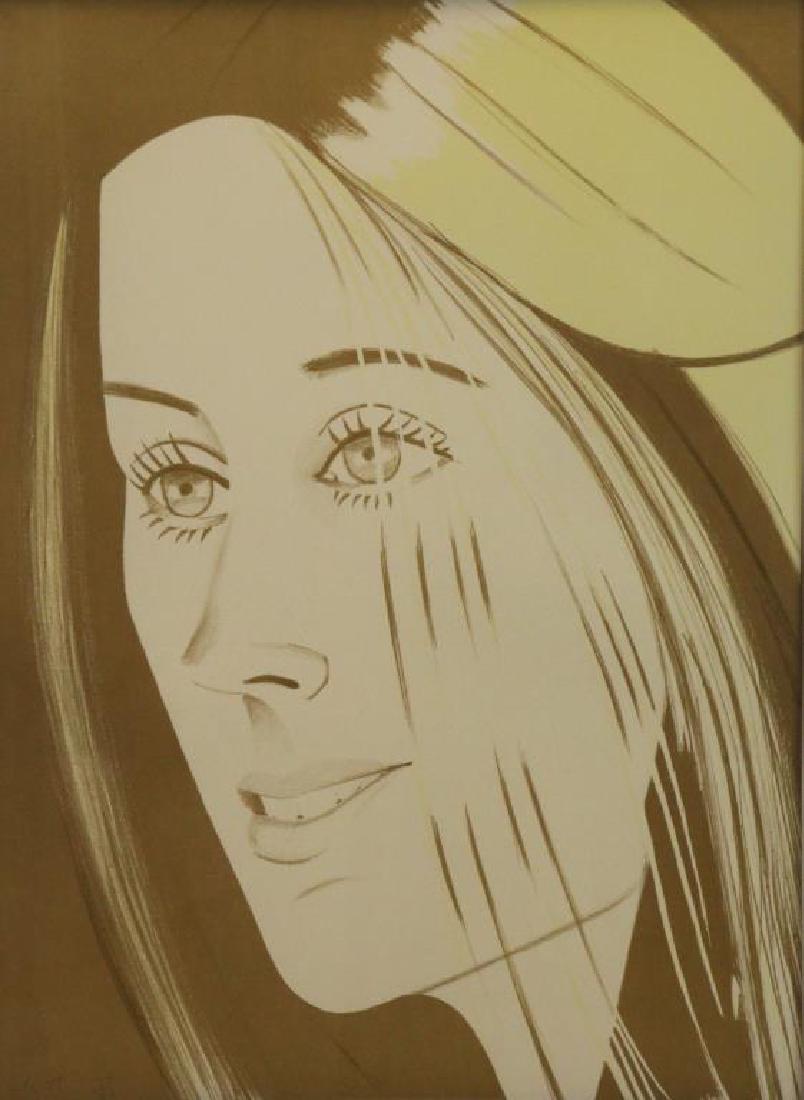 KATZ, Alex. Color Lithograph. "Caroline" 1977. (1 of 6)